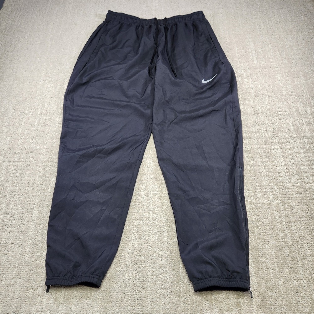 Nike Running Pants Men Large Challenger Woven Lightweight Joggers Black DD4894